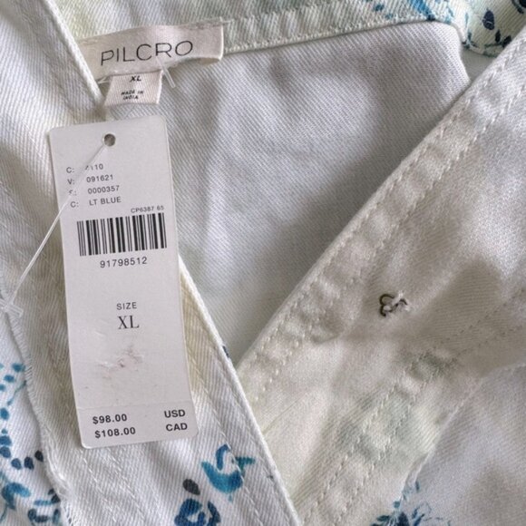 NWT Size XL  Anthropologie Pilcro Halter Buckle Wrap Top 100 Cotton - Picture 9 of 11